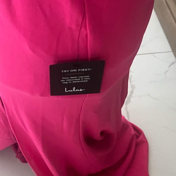 Lulu's Vibrant Pink Strapless Dress - Picture 4 of 8